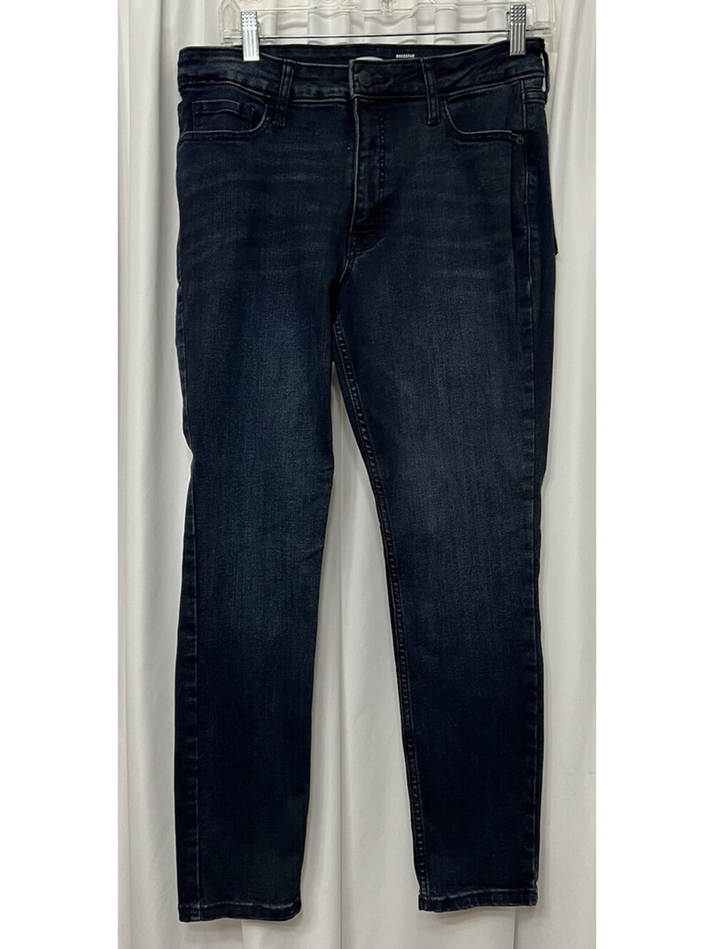 Old Navy Women's Size 12 Short  High-Rise Rockstar Super Skinny Jeans Dark Wash
